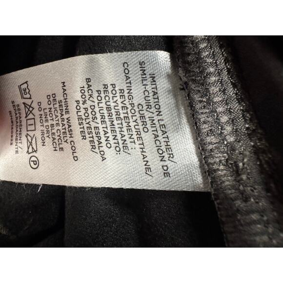 NWT Loft Wide Leg Faux Leather Olive Pants Womens 4 - Picture 4 of 8